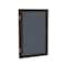 Ghent Enclosed Bulletin Board, 1 Door, Fabric, Walnut Frame, 3 ft H x 2 ft W, Gray PN13624F-91 - alternate 1